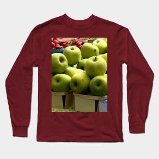 Apples and Strawberries at Farmer's Market Long Sleeve T-Shirt